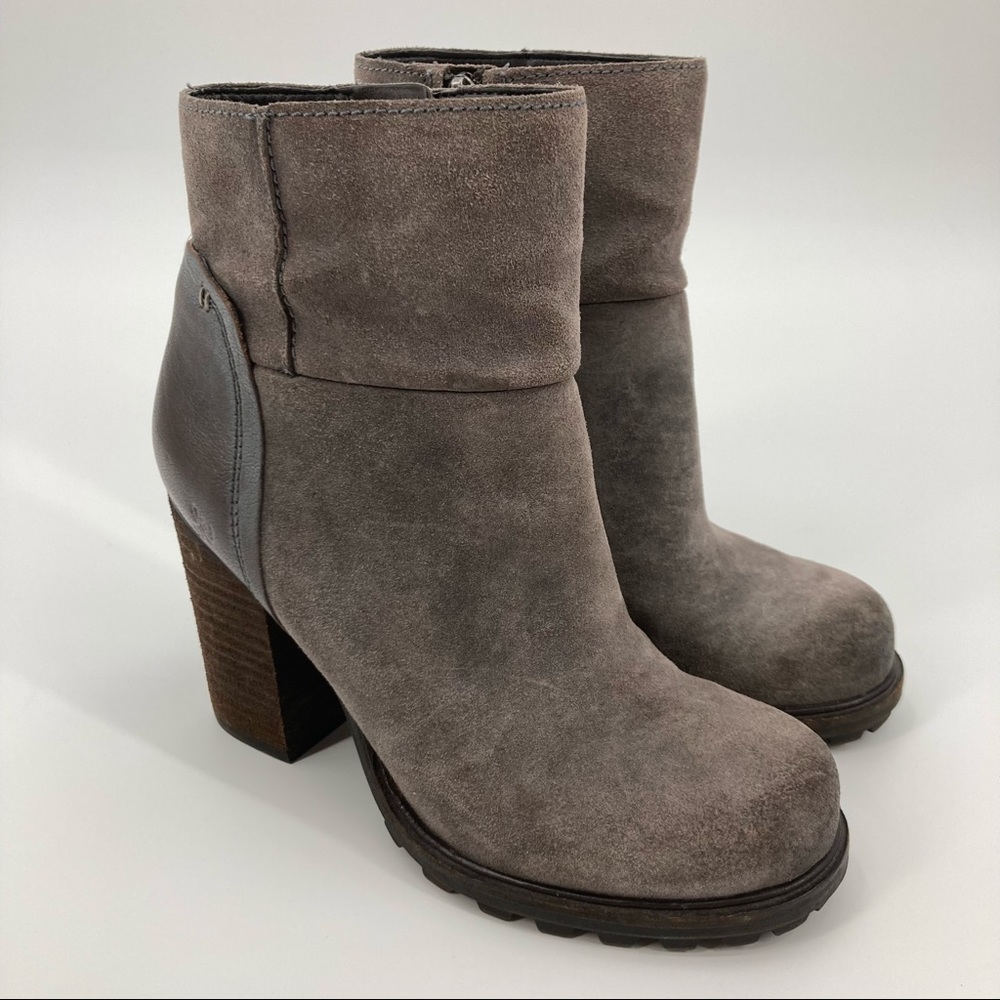 Sam Edelman Leather Franklin Lug Sole Ankle Boots